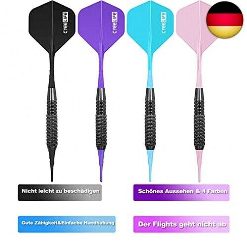 Cyeelife 16 Gr. Soft Dartpfeile. Neue Sehr Stabile Und Biegsame